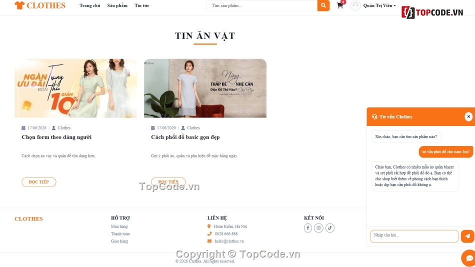 Website bán quần áo,bán quần áo,Web bán áo quần